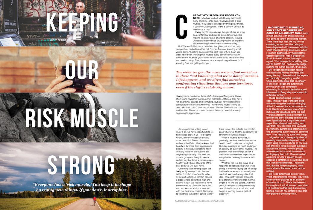 paleo magazine design-risk muscle